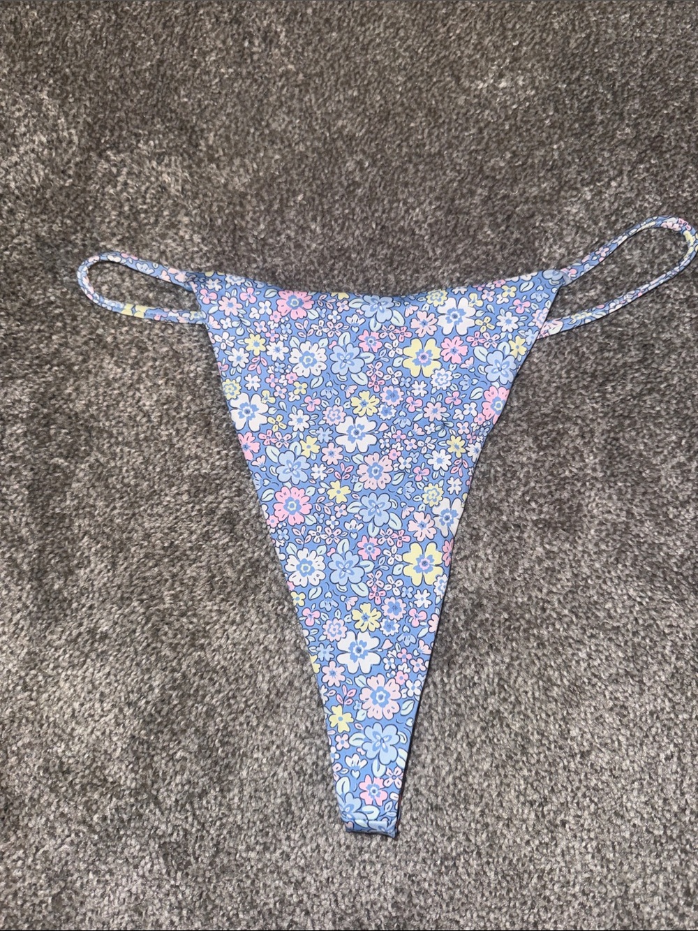 Frankie’s bikini Blue Thong Bikini Bottom